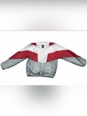 Catalina Warm-Ups Tracksuit Set Large White Red Grey Windbreaker Vintage 90s